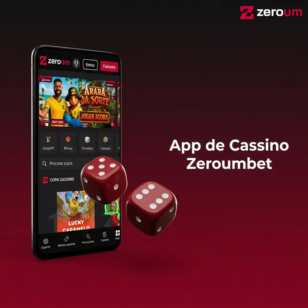 App de cassino Zeroumbet com slots, roleta, blackjack e cassino ao vivo disponível via PWA para Android e iOS