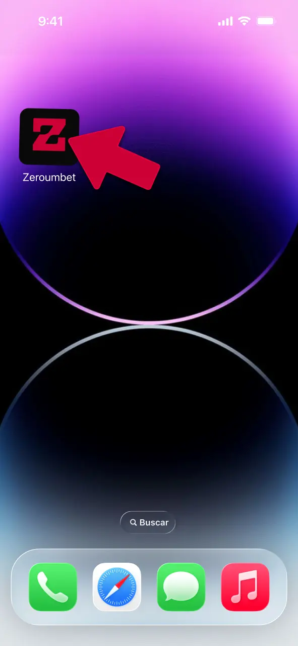 Abra o aplicativo pronto da Zeroumbet no seu iOS e jogue agora.