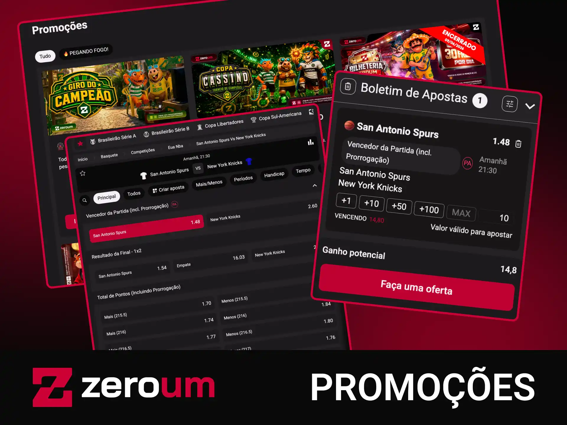 Abra a seção de promoções da Zeroumbet, receba apostas grátis nos jogos do NBB e lucre muito hoje.
