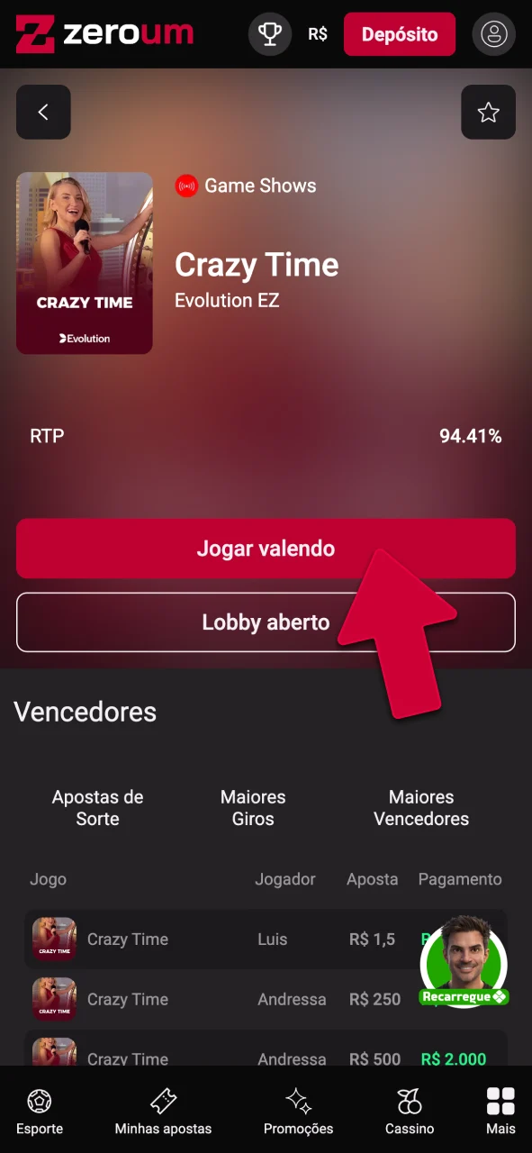 Escolha uma mesa de jogo na Zeroumbet e jogue agora.