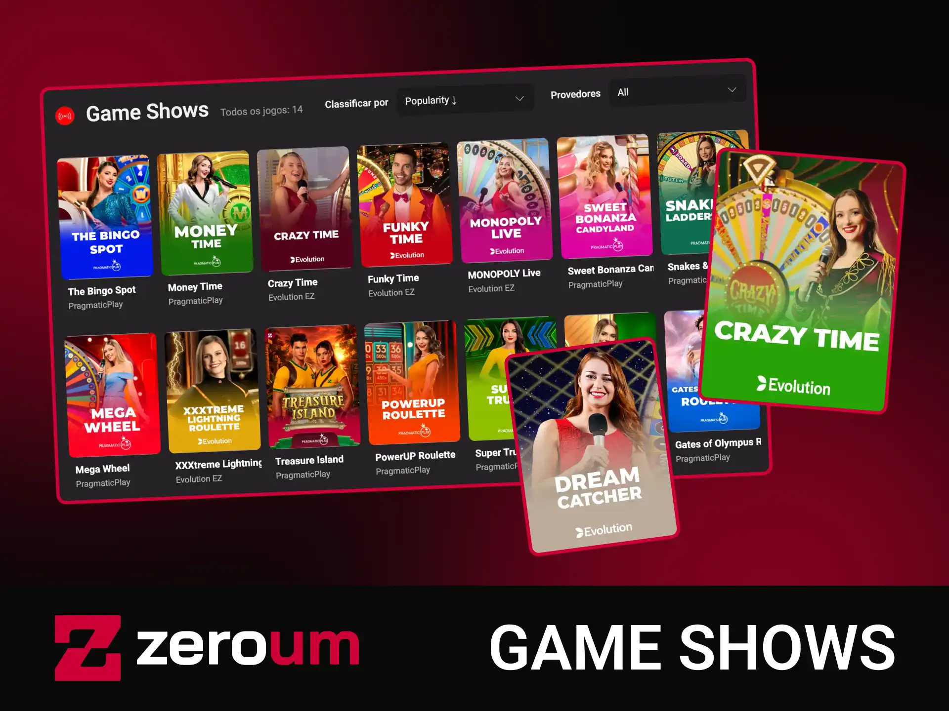 Jogue os game shows ao vivo na Zeroumbet, aproveite a experiência de entretenimento e ganhe prêmios.