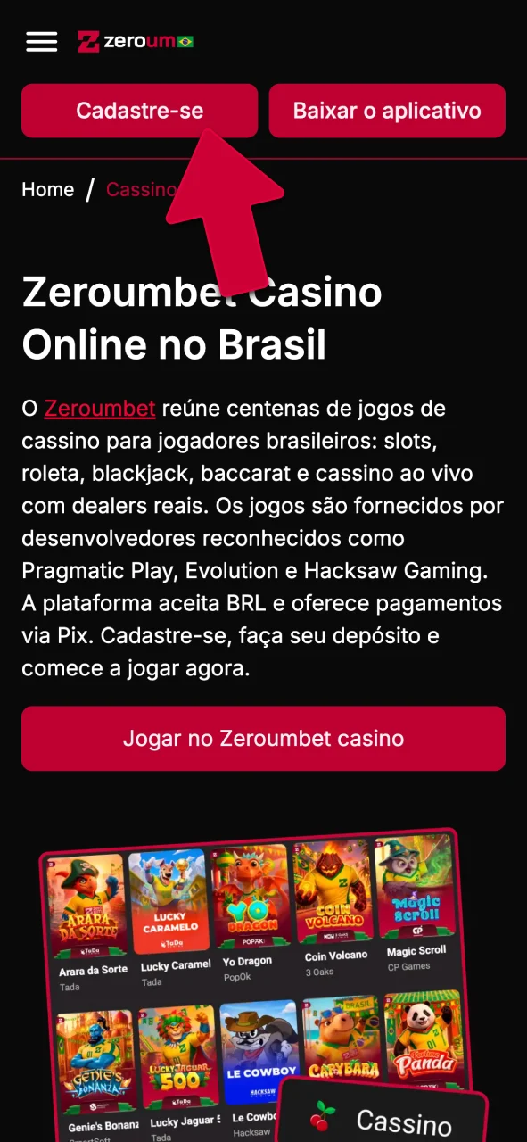2 Crie seu perfil de usuário na Zeroumbet e mude o seu jogo já.