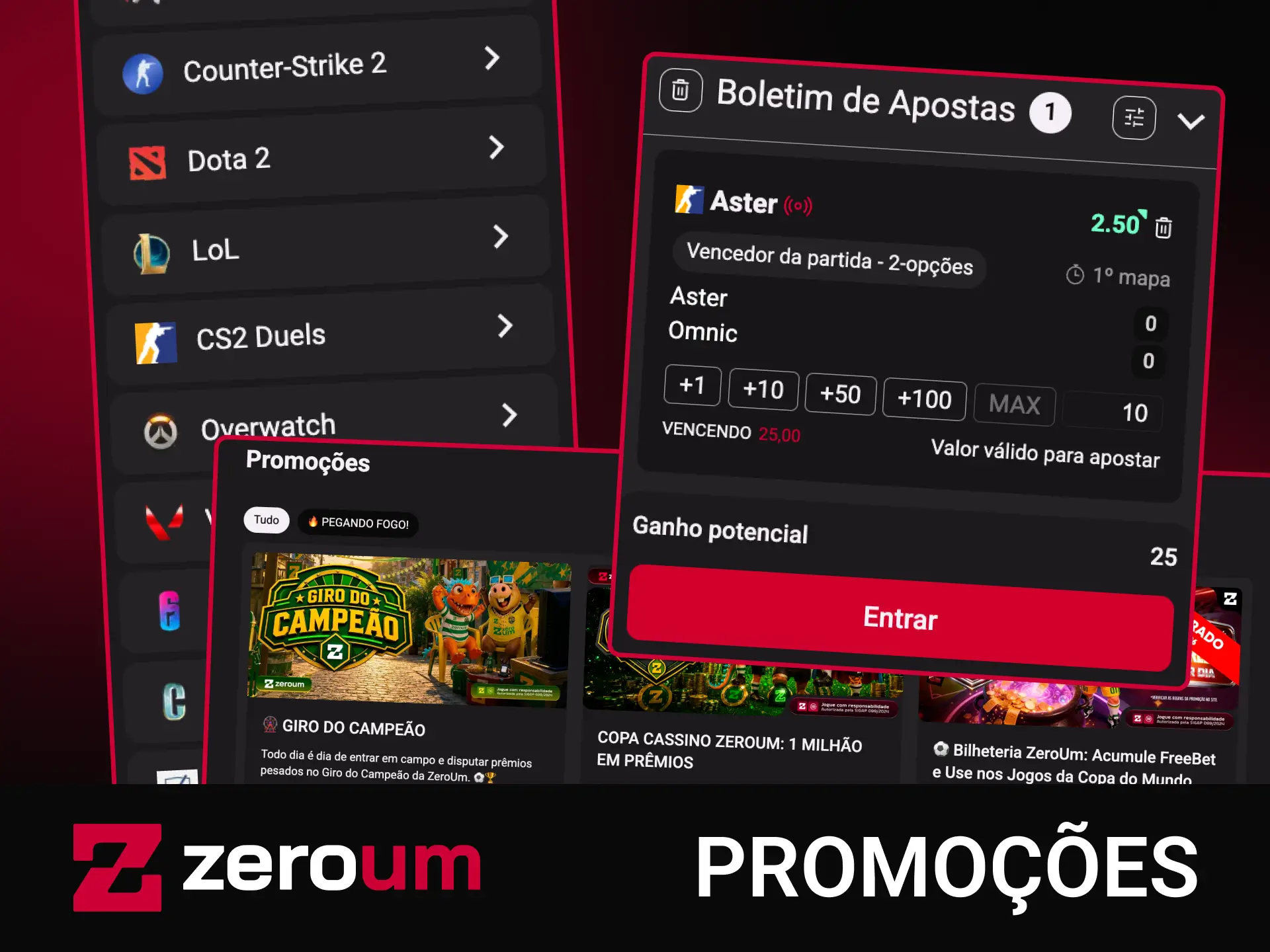 Aproveite as promoções de eSports na Zeroumbet, aumente o valor das suas apostas e ganhe agora.