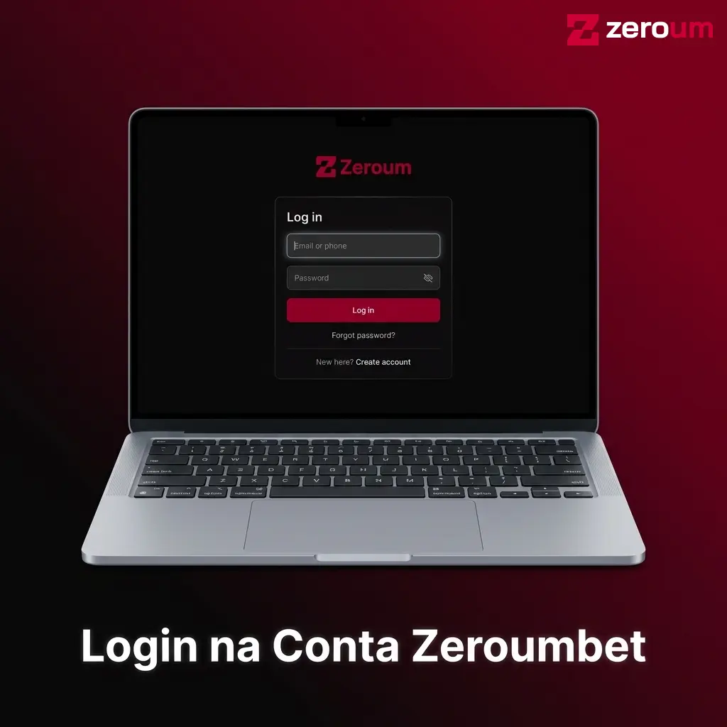 Tela de login da Zeroumbet com campos de e-mail e senha para acesso seguro à conta