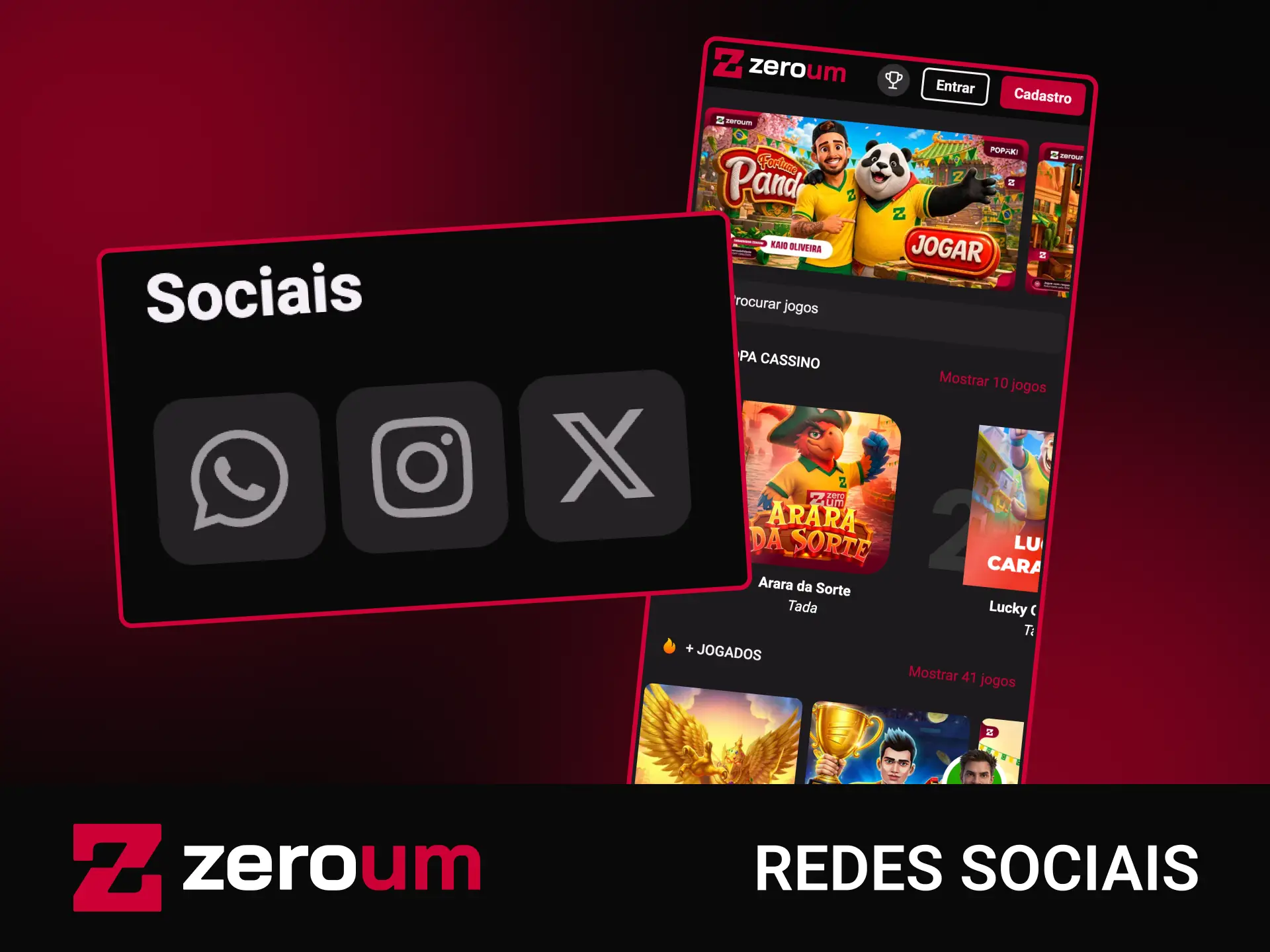 Use as redes sociais da Zeroumbet para suporte de baixa urgência e mude o seu jogo na hora.