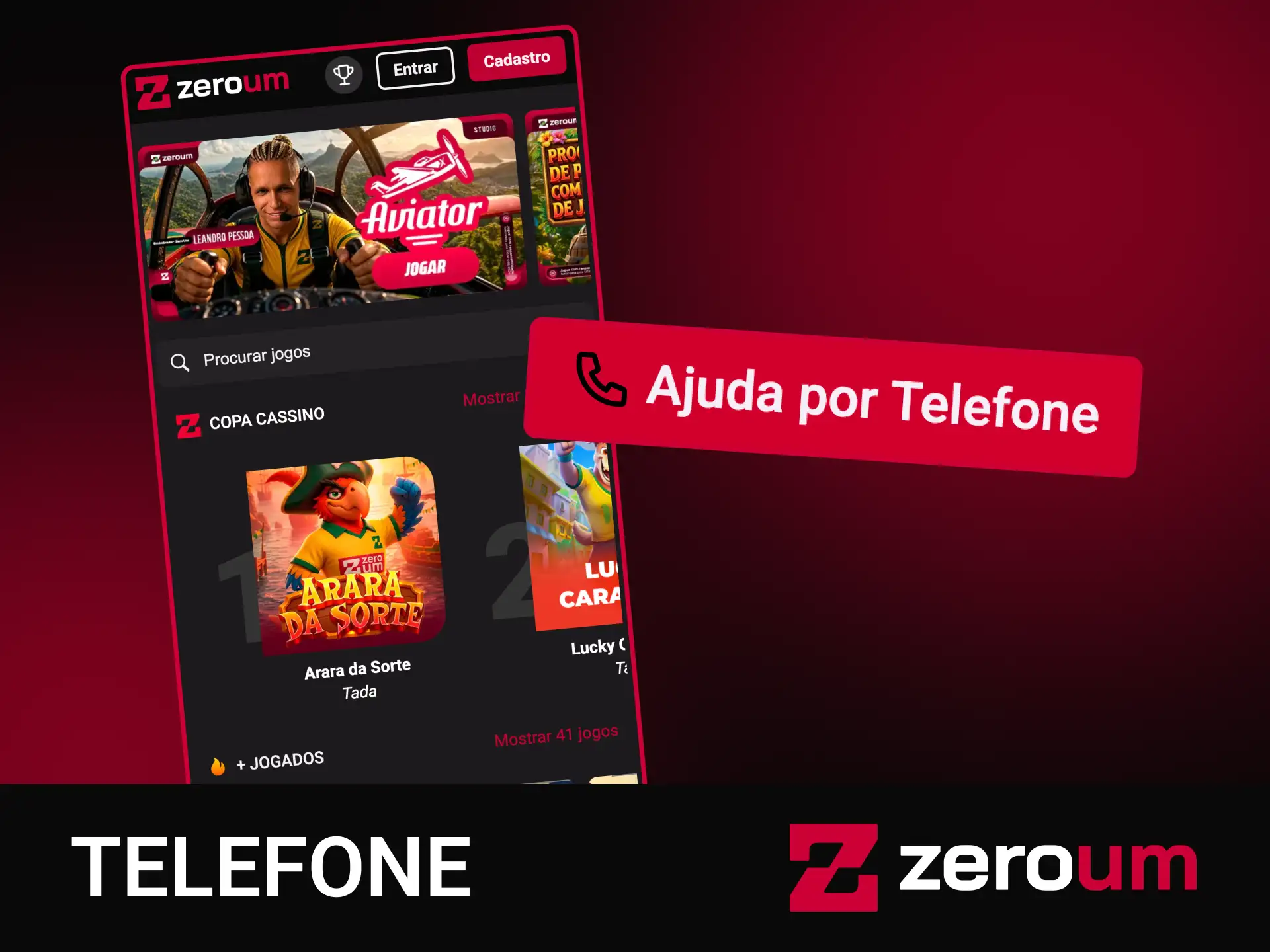 Use o suporte por telefone da Zeroumbet, receba orientação direta de um atendente e jogue agora.