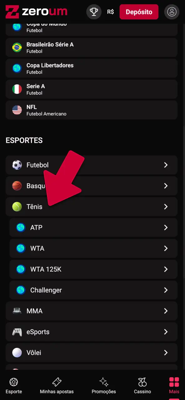 Veja todos os torneios de tênis na Zeroumbet e vença na hora.