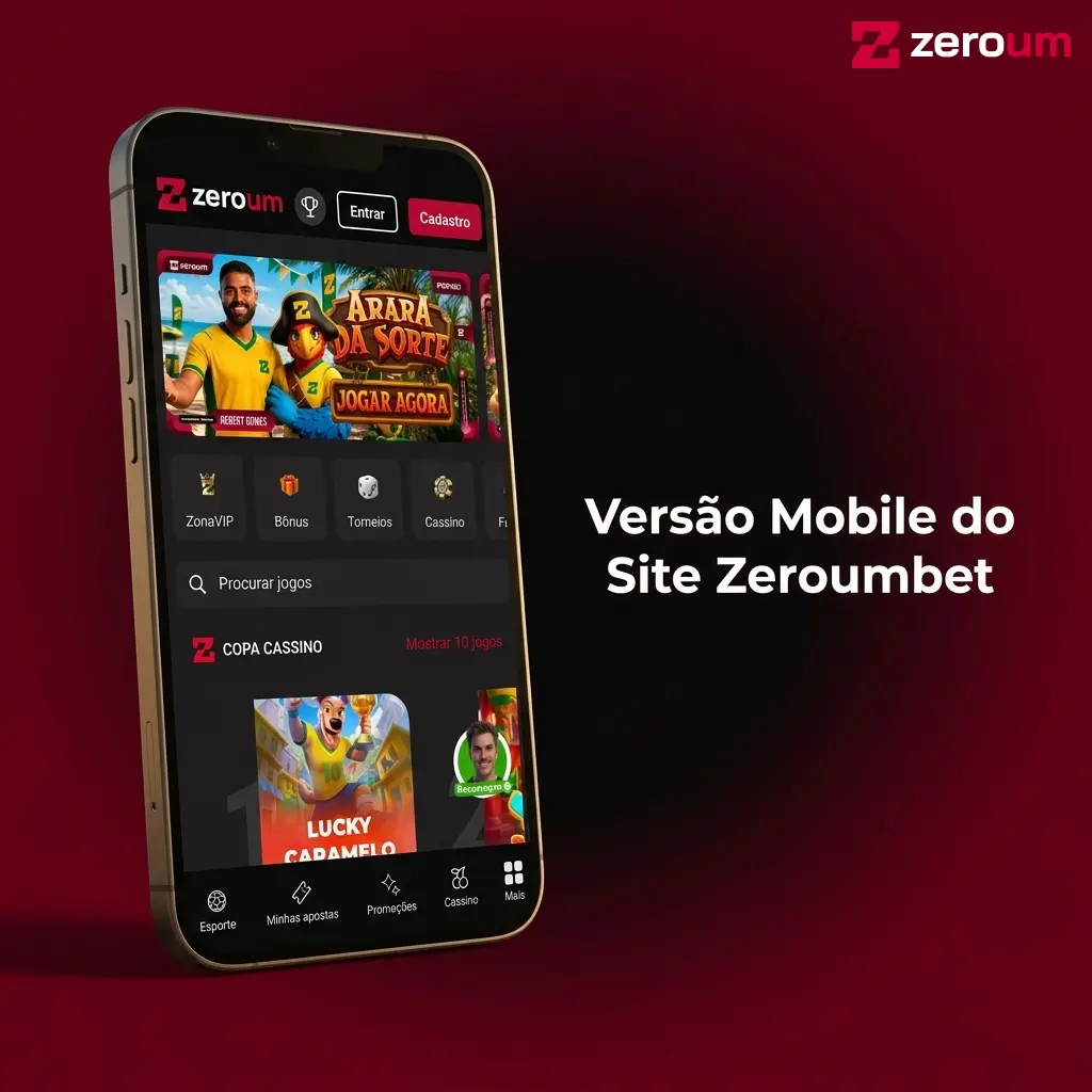 Site mobile Zeroumbet com apostas esportivas e cassino acessível pelo navegador sem instalação