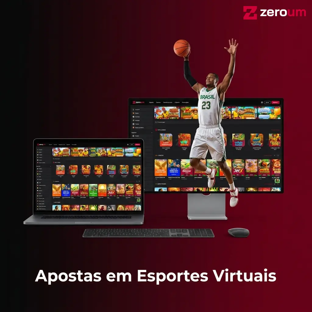 Apostas em esportes virtuais na Zeroumbet: futebol, basquete, tênis e corridas disponíveis 24h