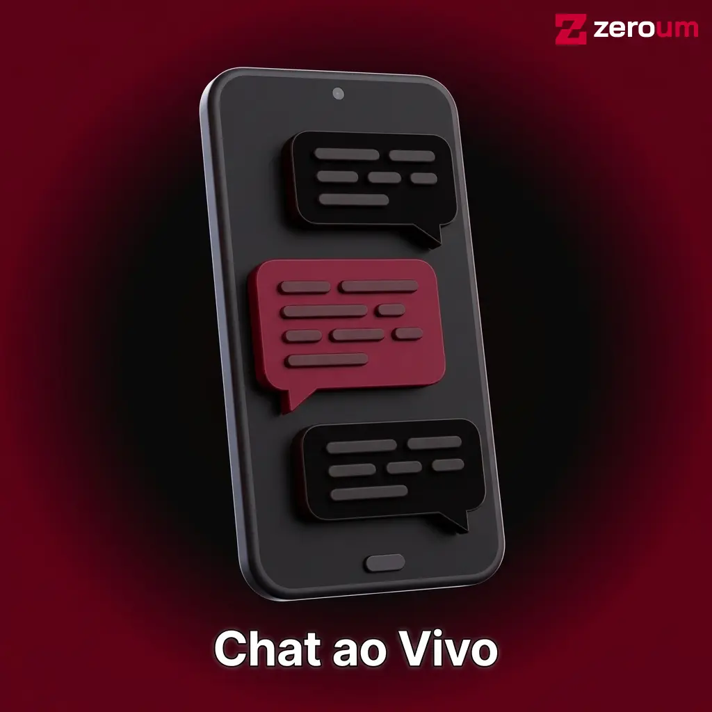 Ícone de chat ao vivo da Zeroumbet para suporte em tempo real com atendentes em português brasileiro