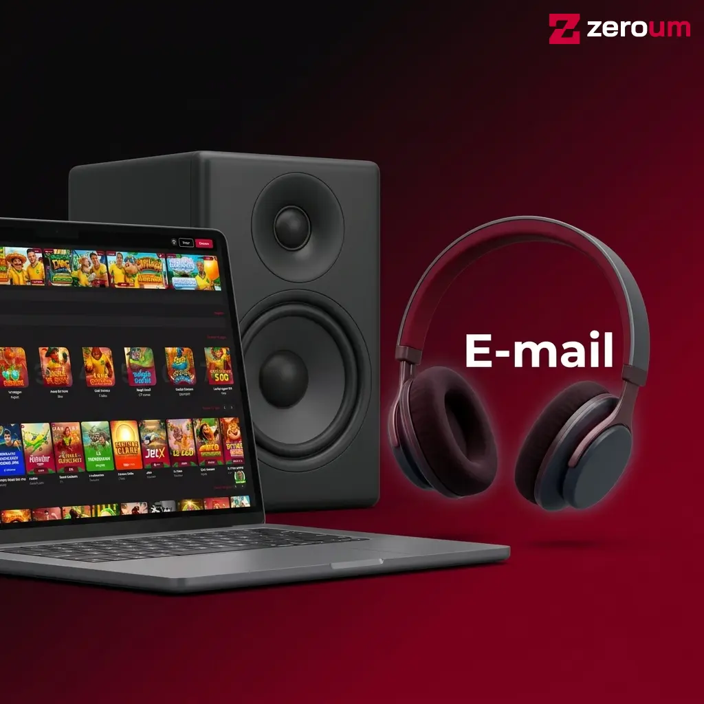 Canal de e-mail da Zeroumbet para suporte ao cliente com formulário de contato e tempo de resposta de 24 horas