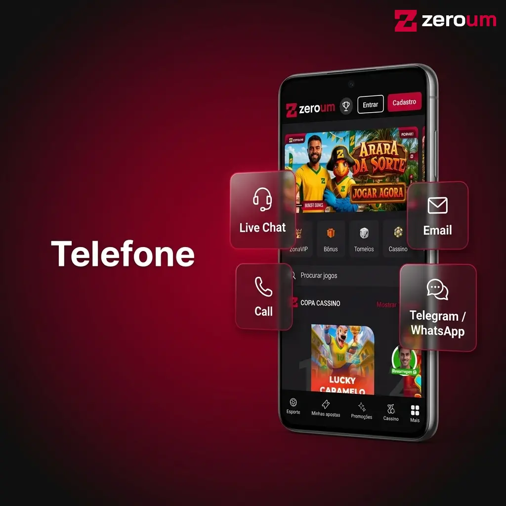 Suporte por telefone da Zeroumbet para atendimento imediato, dúvidas sobre conta e transações no Brasil